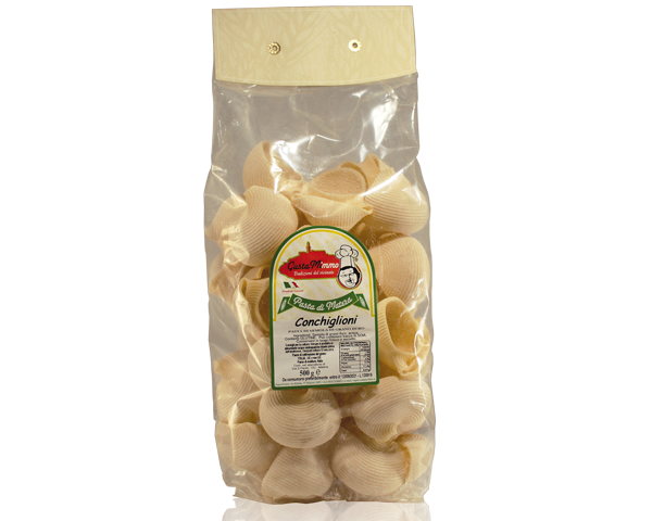 CONCHIGLIONI  Pasta fresca secca prodotta a Matera  confezione da 1/2 Kg