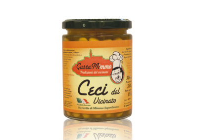 CECI DEL VICINATO  Ceci, cipolle, pomodori, alloro, sale, prodotto locale  barattolo da 314 ml