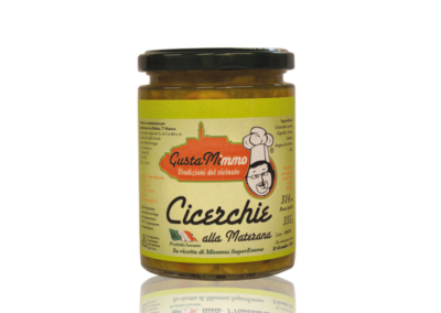 CICERCHIE ALLA MATERANA  Cicerchie, cipolle, carote, sedano, sale, prodotto locale  barattolo da 314 ml