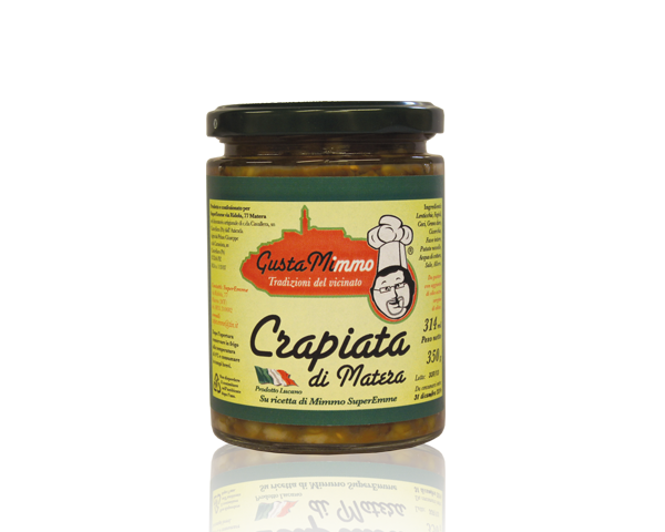 CRAPIATA FORMATO PICCOLO  Zuppa mista di legumi, prodotto locale  barattolo da 314 ml