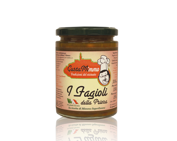 FAGIOLI DELLA PRIORA  Fagioli, pomodori, cipolle, sedano, sale, prodotto locale  barattolo da 314 ml