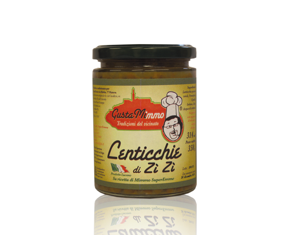 LENTICCHIE DI ZÌ ZÌ  Lenticchie piccole verdi, pomodori, cipolle, sedano, sale, prodotto locale  barattolo da 314 ml