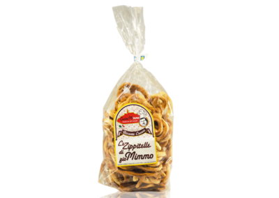 LE ZIPPITELLE DI ZIO MIMMO CON SEME DI FINOCCHIO  Taralli prodotto locale  confezione da 400 gr