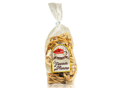 LE ZIPPITELLE DI ZIO MIMMO INTEGRALI  Taralli prodotto locale  confezione da 400 gr