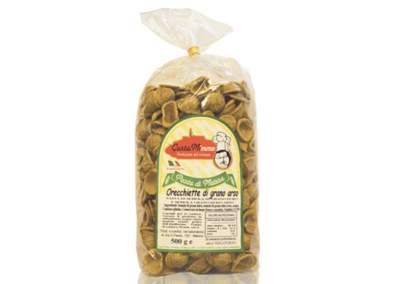 ORECCHIETTE DI GRANO ARSO  Pasta fresca secca prodotta a Matera  confezione da 1/2 Kg